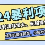 2024暴利项目，闲鱼无货源，每单利润非常大，无脑操作，小白必学