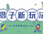 最新搭子玩法4.0-日引私域500+不违规