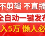 我出视频你来发，不剪辑，不直播，全自动一键代发，个位数播放都有收益，懒人必备!