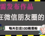 藏在微信朋友圈的流量密码，无需发布作品，单日引流100+精准创业粉【揭秘】