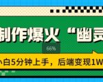 AI制作爆火“幽灵娘” 小白5分钟上手，后端变现1W+