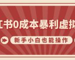 小红书0成本暴利虚拟项目，新手小白也能操作，轻松实现月入过W