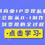 小红书商业IP变现私教，手把手教会你从0-1制作短视频到变现的全过程