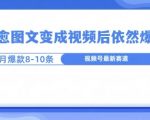 爆火的治愈图文，作成视频后依然爆火，一个月就能出八个爆款视频