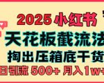 首次揭秘：彻底打通小红书截流思路，全行业全链路打法，当天引爆你的通讯录 私域大咖自用法