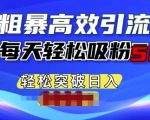 粗暴高效引流，单人每天轻松吸粉500+，轻松突破日入多张