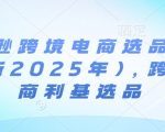 亚马逊跨境电商选品案例(更新2025年)，跨境电商利基选品