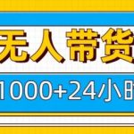 淘宝无人带货挂JI24小时跑，日入1k，实现躺挣收益