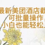 【轻云】最新美团酒店截图，可批量操作，小白也能轻松上手